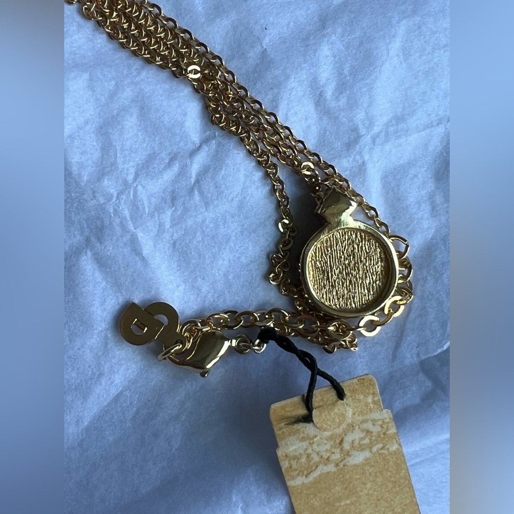Christian Dior Gold and Black Pendant Necklace - Picture 9 of 9